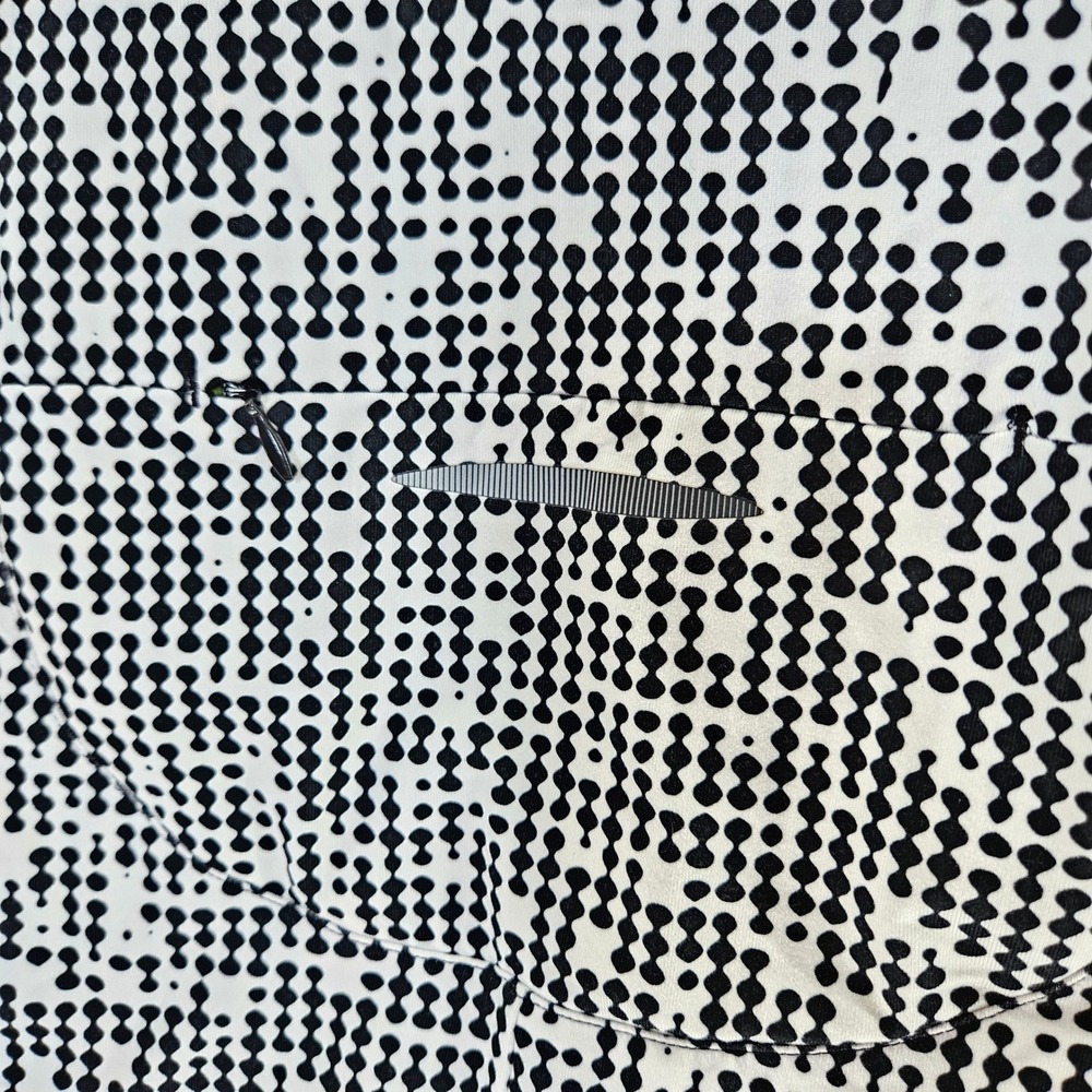 Under Armour Womens Large Long Sleeve Half Zip Pullover Athletic Top Black White - Picture 7 of 12